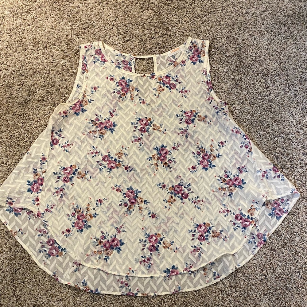 Sheer Floral Top